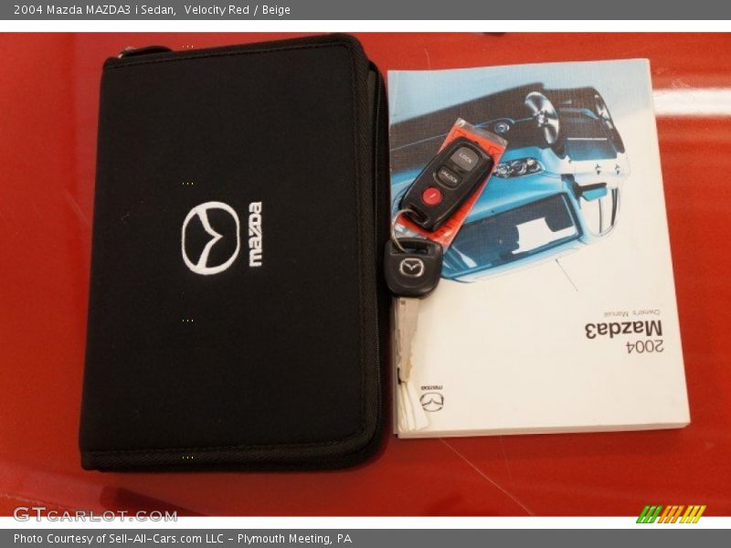 Velocity Red / Beige 2004 Mazda MAZDA3 i Sedan