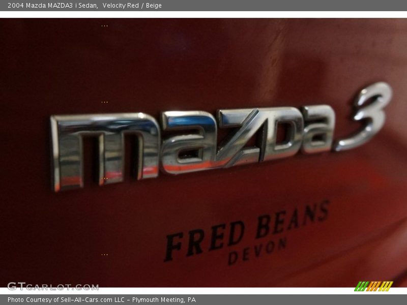 Velocity Red / Beige 2004 Mazda MAZDA3 i Sedan