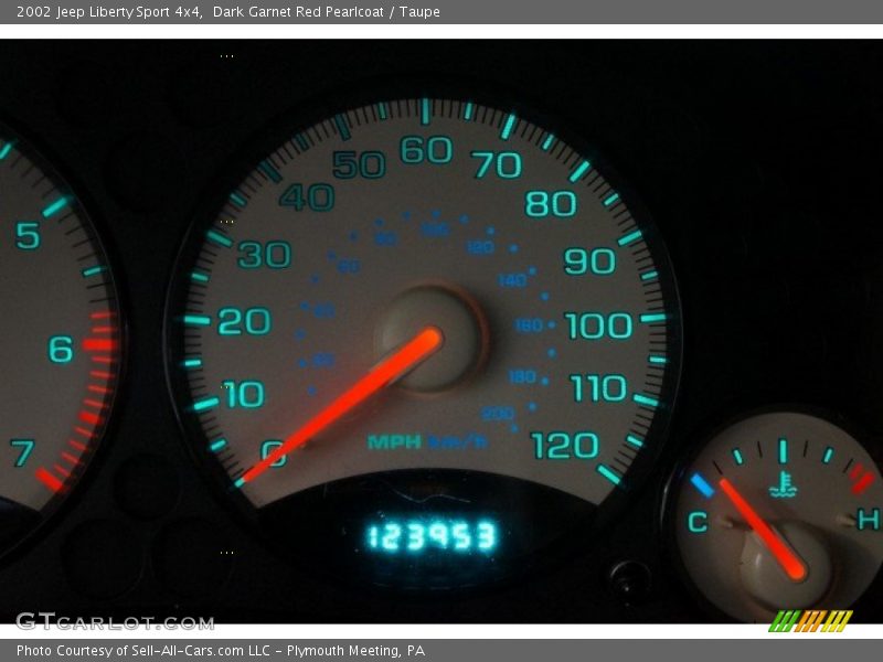 Dark Garnet Red Pearlcoat / Taupe 2002 Jeep Liberty Sport 4x4
