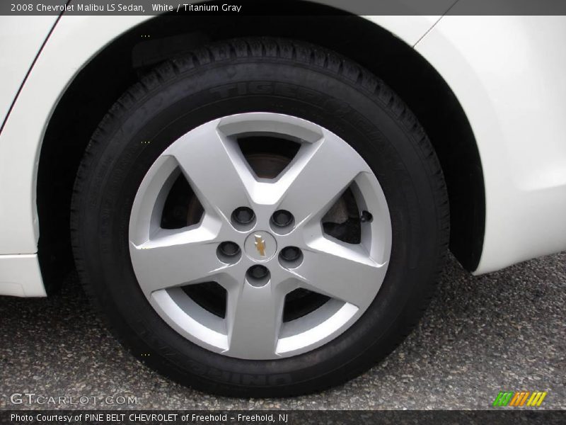 White / Titanium Gray 2008 Chevrolet Malibu LS Sedan