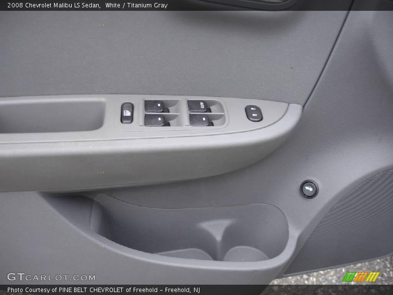 White / Titanium Gray 2008 Chevrolet Malibu LS Sedan