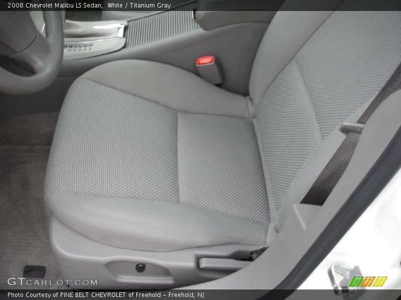 White / Titanium Gray 2008 Chevrolet Malibu LS Sedan