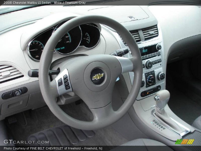 White / Titanium Gray 2008 Chevrolet Malibu LS Sedan