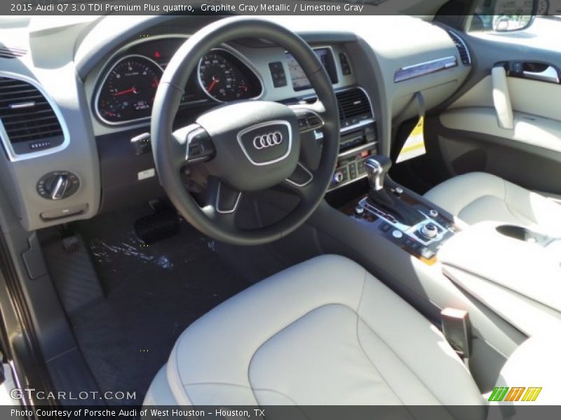  2015 Q7 3.0 TDI Premium Plus quattro Limestone Gray Interior
