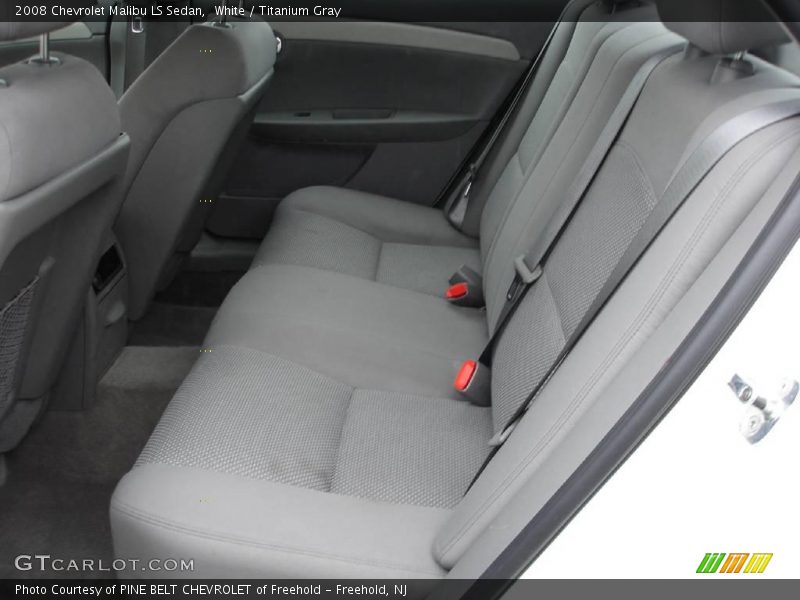 White / Titanium Gray 2008 Chevrolet Malibu LS Sedan