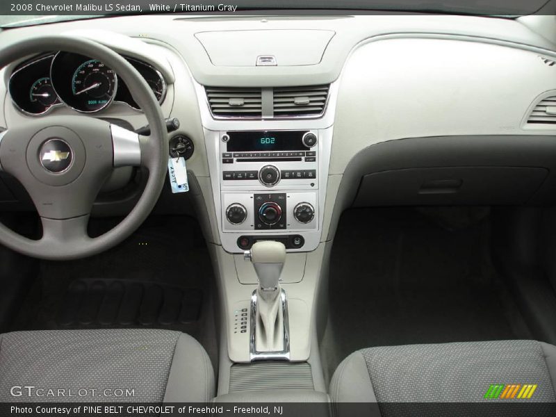 White / Titanium Gray 2008 Chevrolet Malibu LS Sedan