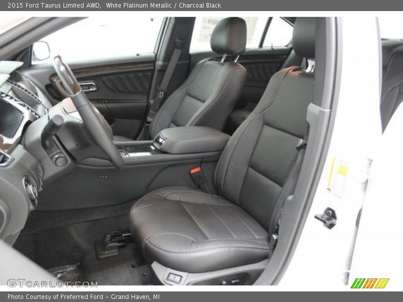 White Platinum Metallic / Charcoal Black 2015 Ford Taurus Limited AWD