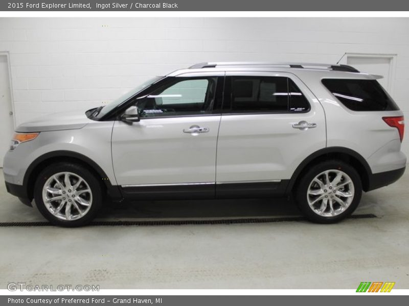 Ingot Silver / Charcoal Black 2015 Ford Explorer Limited