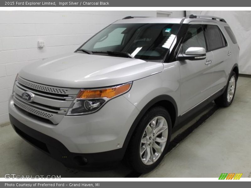 Ingot Silver / Charcoal Black 2015 Ford Explorer Limited