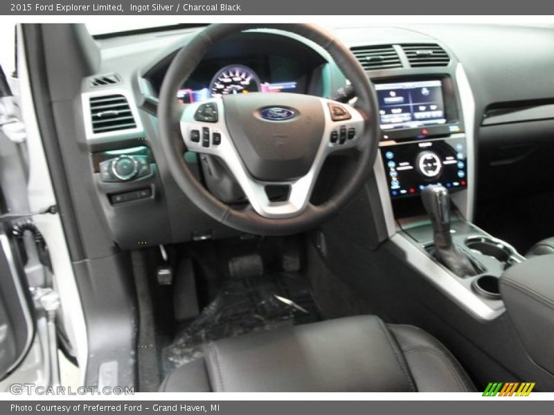 Ingot Silver / Charcoal Black 2015 Ford Explorer Limited