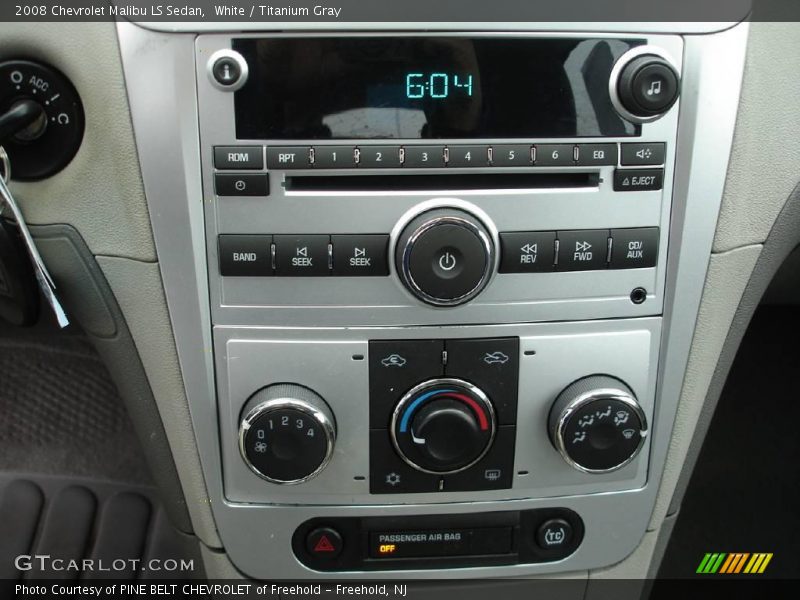 White / Titanium Gray 2008 Chevrolet Malibu LS Sedan