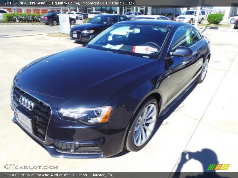 Moonlight Blue Metallic / Black 2015 Audi A5 Premium Plus quattro Coupe