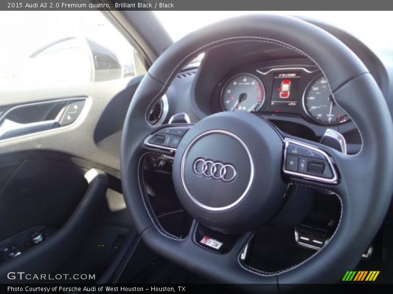 Brilliant Black / Black 2015 Audi A3 2.0 Premium quattro