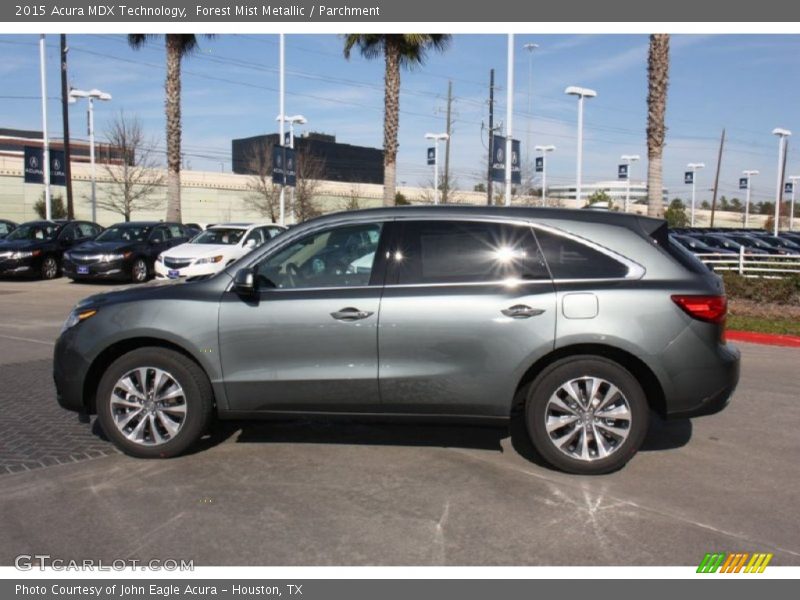 Forest Mist Metallic / Parchment 2015 Acura MDX Technology