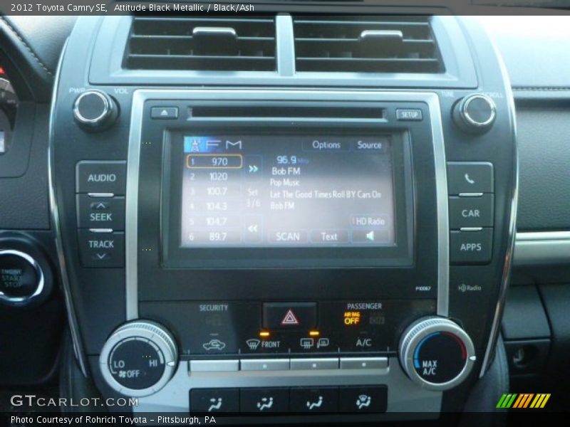 Attitude Black Metallic / Black/Ash 2012 Toyota Camry SE