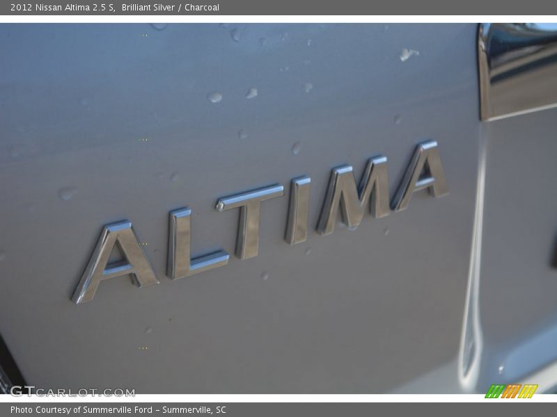 Brilliant Silver / Charcoal 2012 Nissan Altima 2.5 S