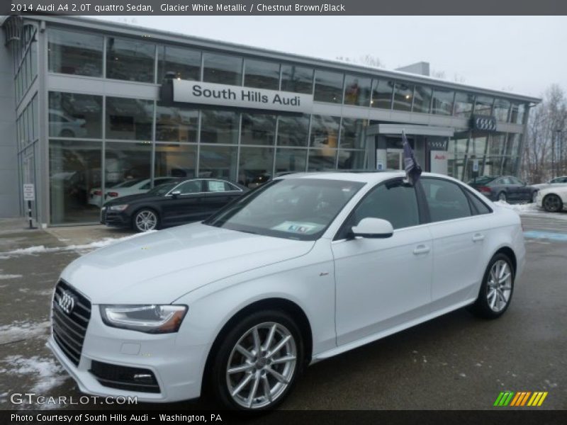 Glacier White Metallic / Chestnut Brown/Black 2014 Audi A4 2.0T quattro Sedan
