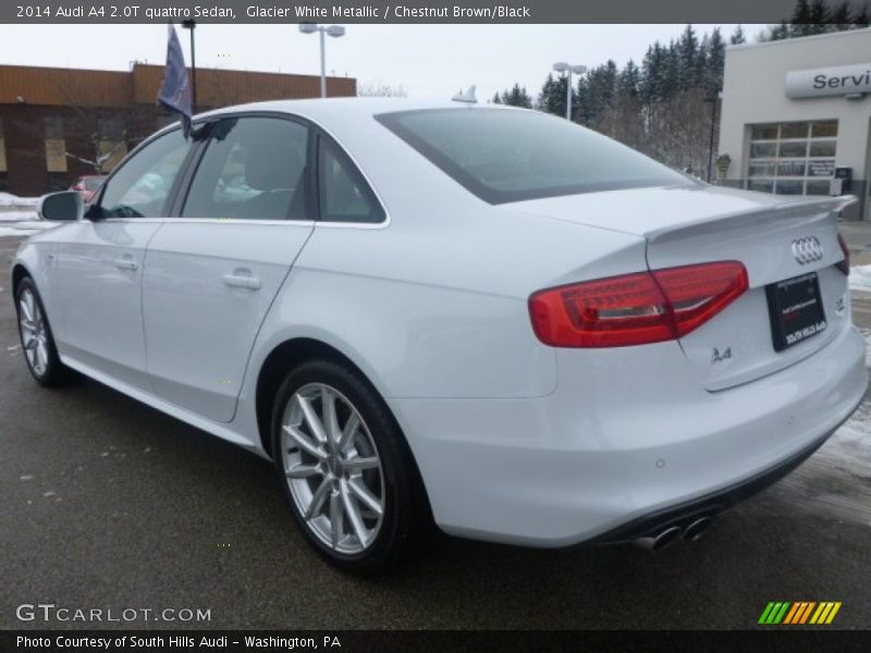 Glacier White Metallic / Chestnut Brown/Black 2014 Audi A4 2.0T quattro Sedan