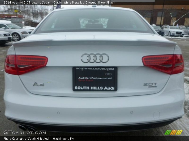Glacier White Metallic / Chestnut Brown/Black 2014 Audi A4 2.0T quattro Sedan