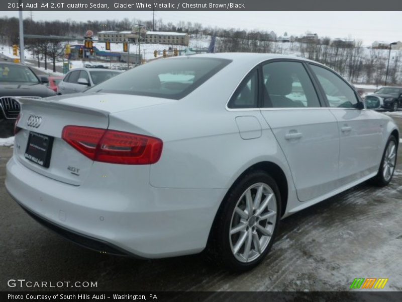 Glacier White Metallic / Chestnut Brown/Black 2014 Audi A4 2.0T quattro Sedan