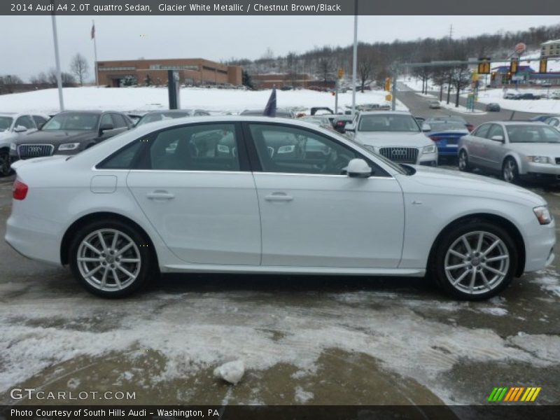 Glacier White Metallic / Chestnut Brown/Black 2014 Audi A4 2.0T quattro Sedan