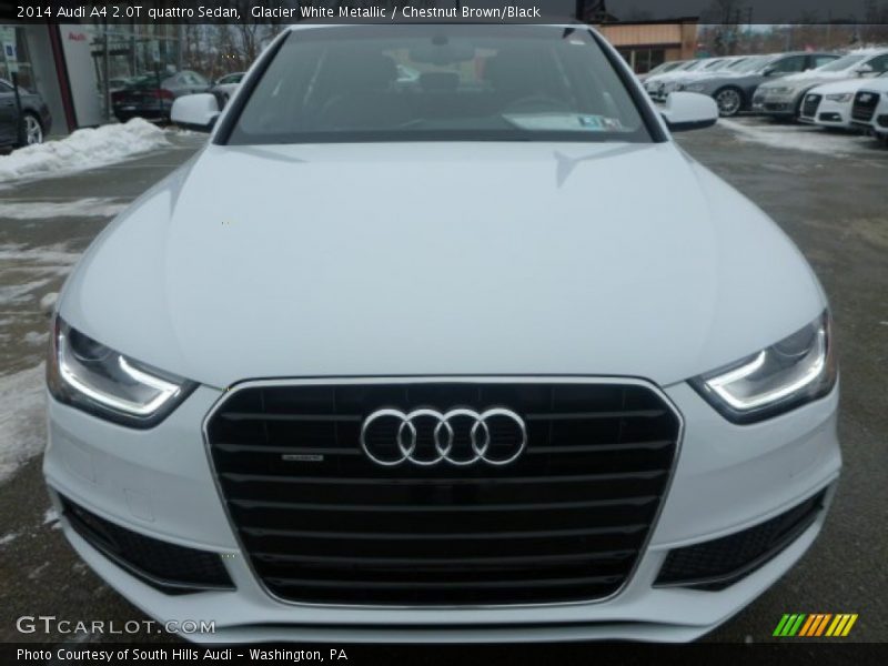 Glacier White Metallic / Chestnut Brown/Black 2014 Audi A4 2.0T quattro Sedan