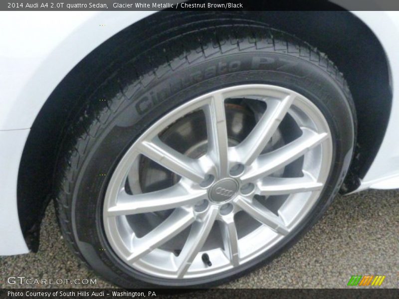 Glacier White Metallic / Chestnut Brown/Black 2014 Audi A4 2.0T quattro Sedan
