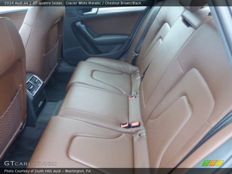 Glacier White Metallic / Chestnut Brown/Black 2014 Audi A4 2.0T quattro Sedan