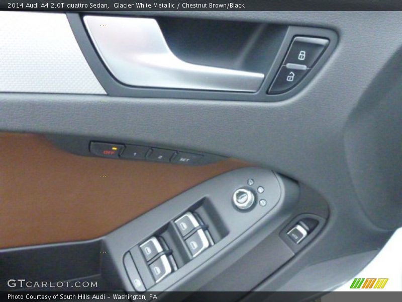 Glacier White Metallic / Chestnut Brown/Black 2014 Audi A4 2.0T quattro Sedan