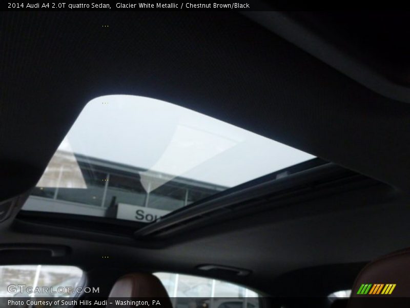 Glacier White Metallic / Chestnut Brown/Black 2014 Audi A4 2.0T quattro Sedan