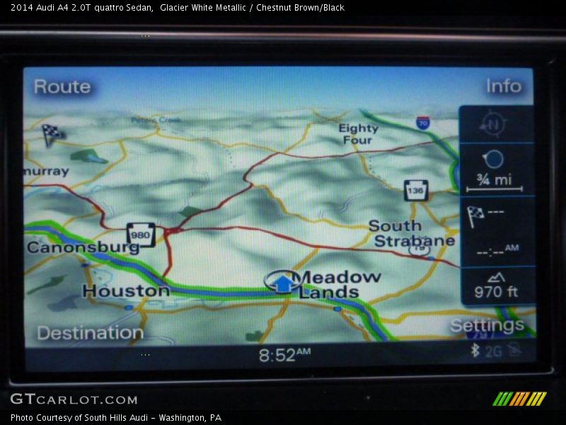 Glacier White Metallic / Chestnut Brown/Black 2014 Audi A4 2.0T quattro Sedan