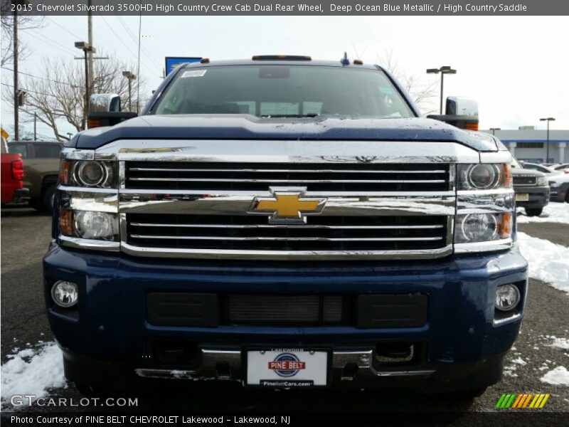 Deep Ocean Blue Metallic / High Country Saddle 2015 Chevrolet Silverado 3500HD High Country Crew Cab Dual Rear Wheel