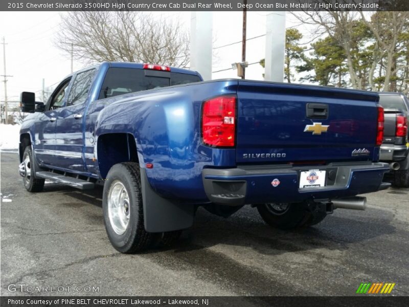 Deep Ocean Blue Metallic / High Country Saddle 2015 Chevrolet Silverado 3500HD High Country Crew Cab Dual Rear Wheel