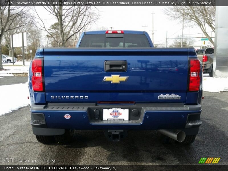 Deep Ocean Blue Metallic / High Country Saddle 2015 Chevrolet Silverado 3500HD High Country Crew Cab Dual Rear Wheel
