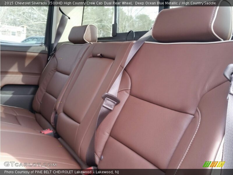 Rear Seat of 2015 Silverado 3500HD High Country Crew Cab Dual Rear Wheel