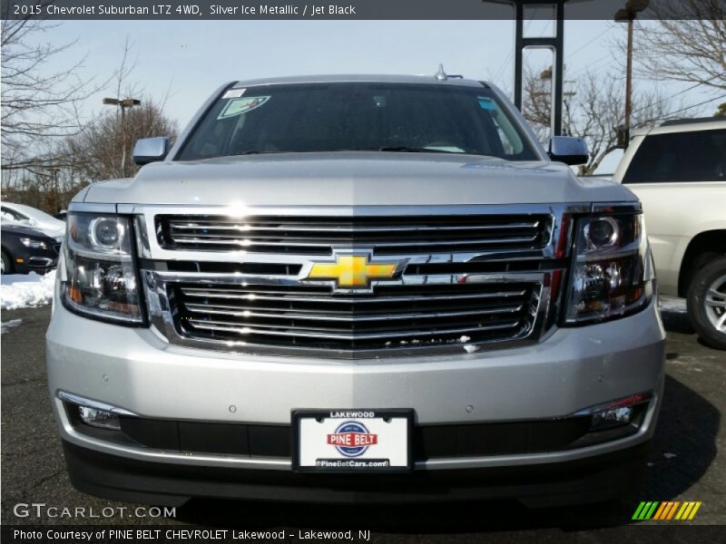 Silver Ice Metallic / Jet Black 2015 Chevrolet Suburban LTZ 4WD