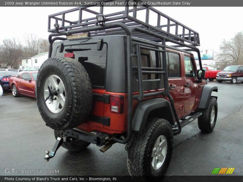 Sunburst Orange Pearl / Dark Slate Gray/Medium Slate Gray 2009 Jeep Wrangler Unlimited Rubicon 4x4