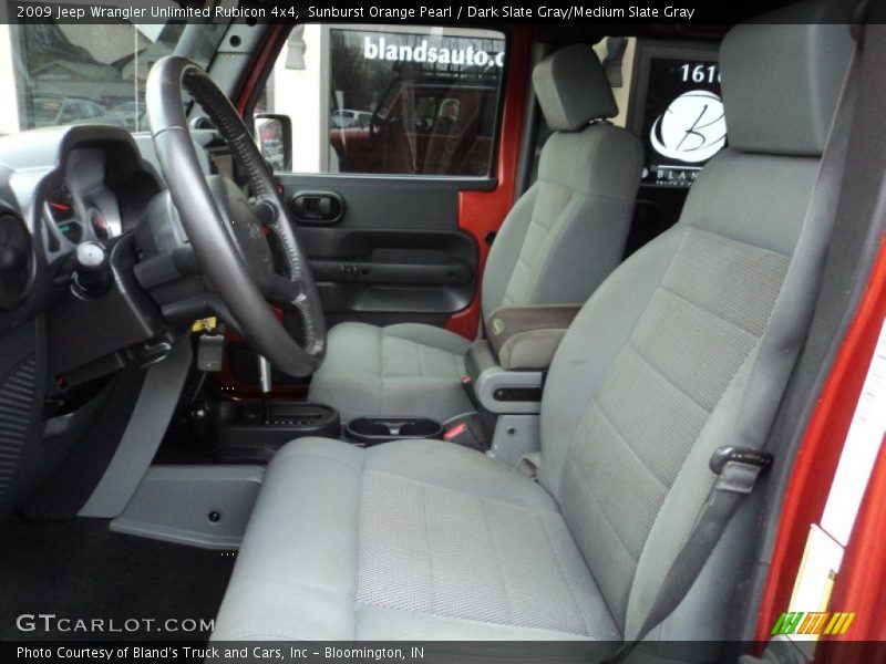 Sunburst Orange Pearl / Dark Slate Gray/Medium Slate Gray 2009 Jeep Wrangler Unlimited Rubicon 4x4