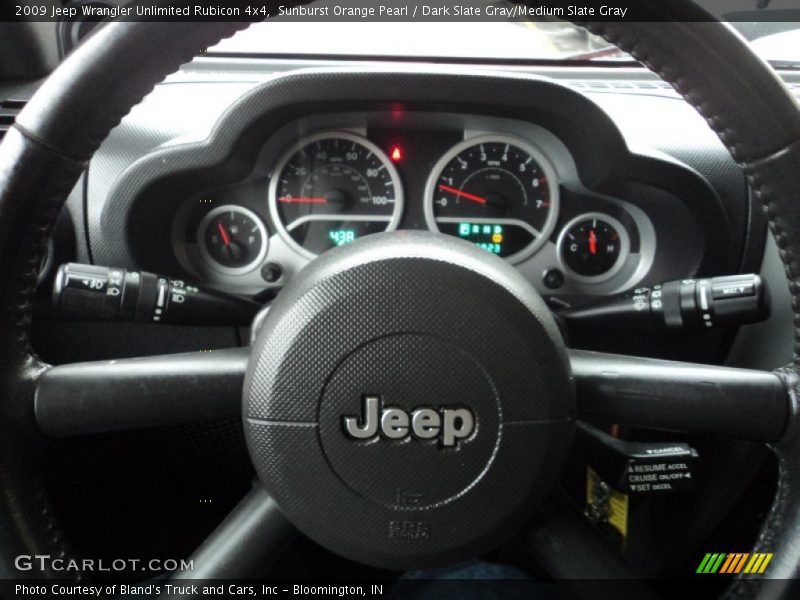 Sunburst Orange Pearl / Dark Slate Gray/Medium Slate Gray 2009 Jeep Wrangler Unlimited Rubicon 4x4