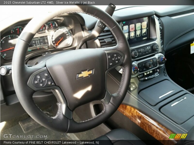 Silver Ice Metallic / Jet Black 2015 Chevrolet Suburban LTZ 4WD