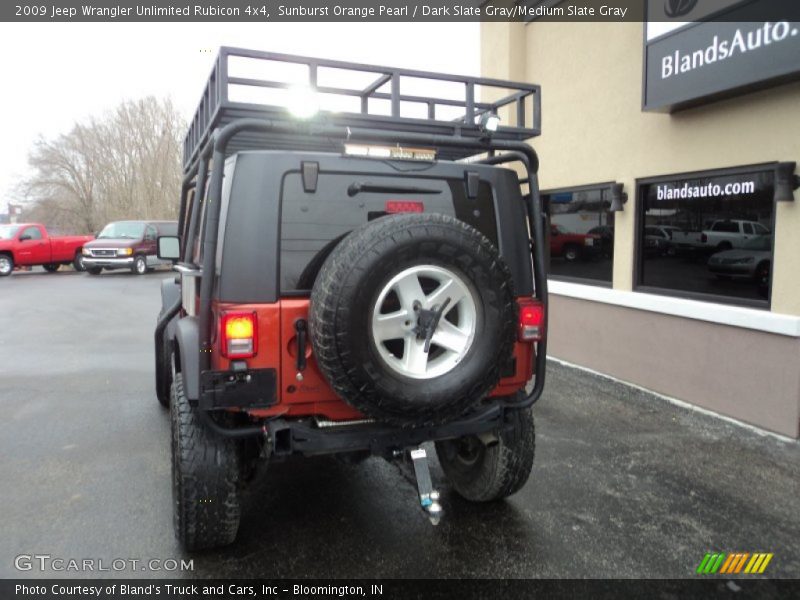 Sunburst Orange Pearl / Dark Slate Gray/Medium Slate Gray 2009 Jeep Wrangler Unlimited Rubicon 4x4