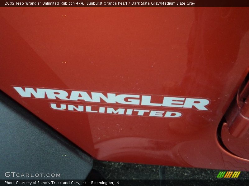 Sunburst Orange Pearl / Dark Slate Gray/Medium Slate Gray 2009 Jeep Wrangler Unlimited Rubicon 4x4