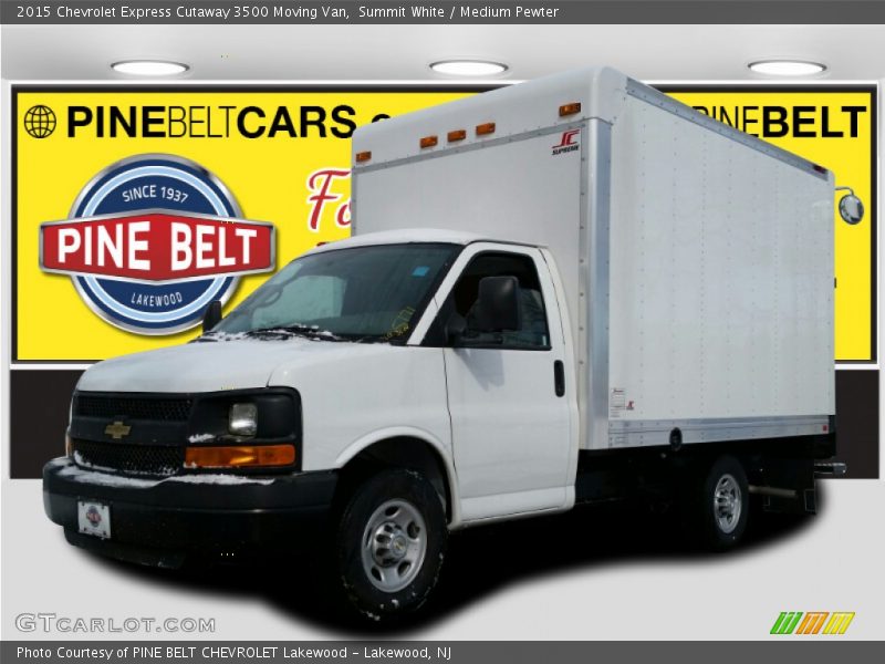Summit White / Medium Pewter 2015 Chevrolet Express Cutaway 3500 Moving Van