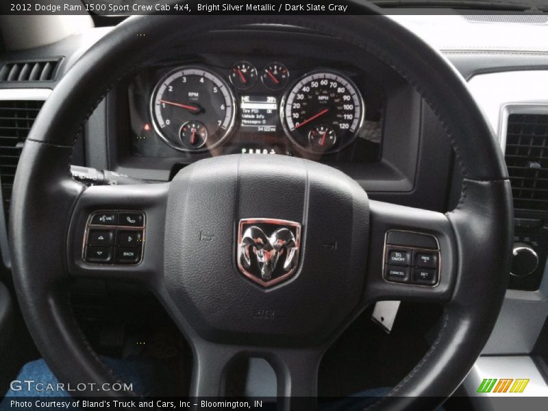 Bright Silver Metallic / Dark Slate Gray 2012 Dodge Ram 1500 Sport Crew Cab 4x4