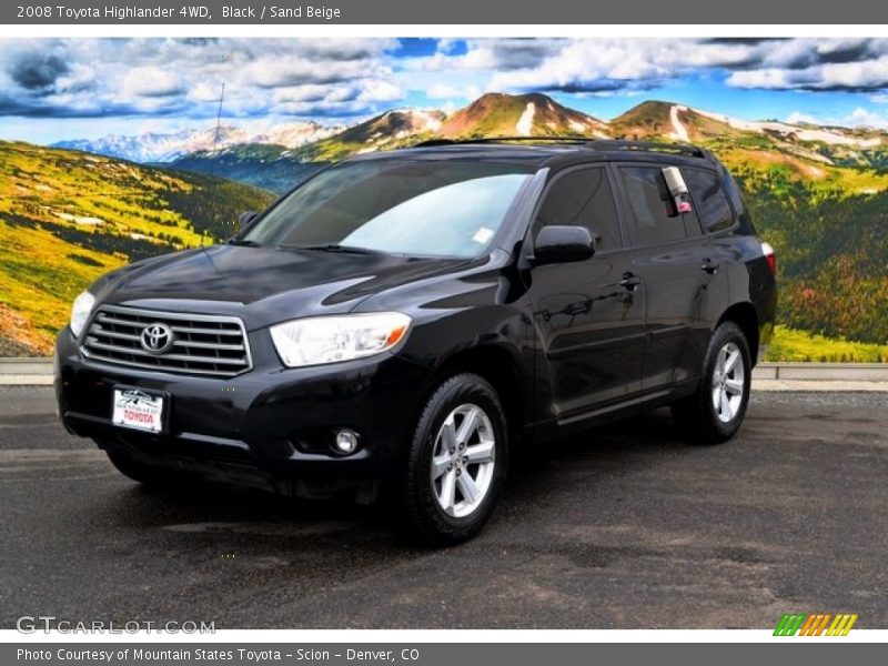 Black / Sand Beige 2008 Toyota Highlander 4WD
