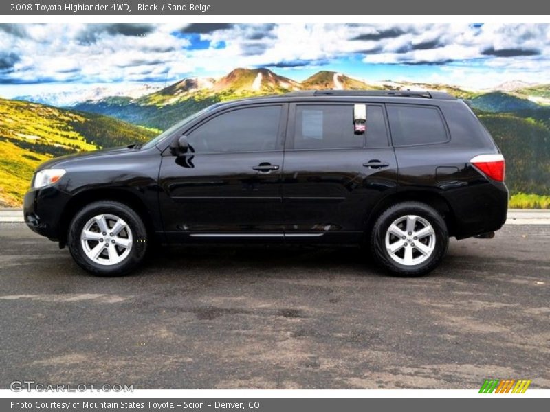 Black / Sand Beige 2008 Toyota Highlander 4WD