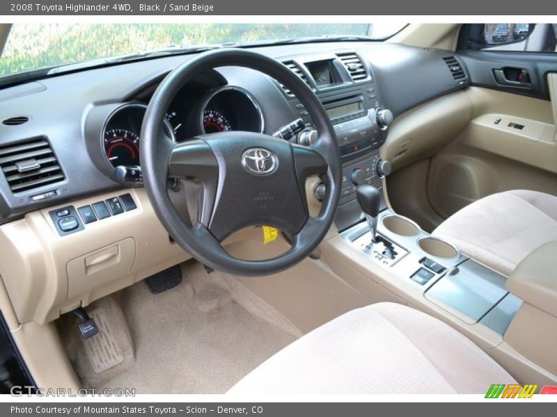 Black / Sand Beige 2008 Toyota Highlander 4WD