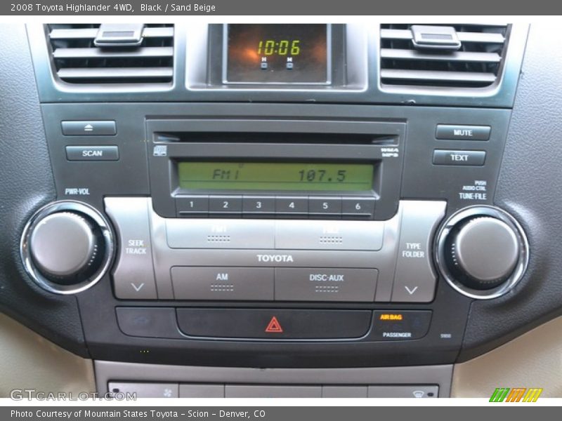 Black / Sand Beige 2008 Toyota Highlander 4WD
