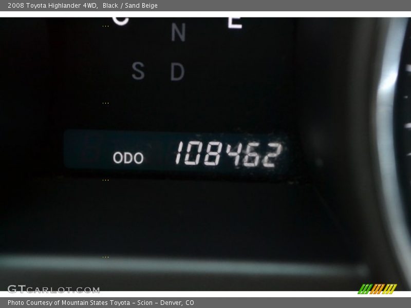 Black / Sand Beige 2008 Toyota Highlander 4WD