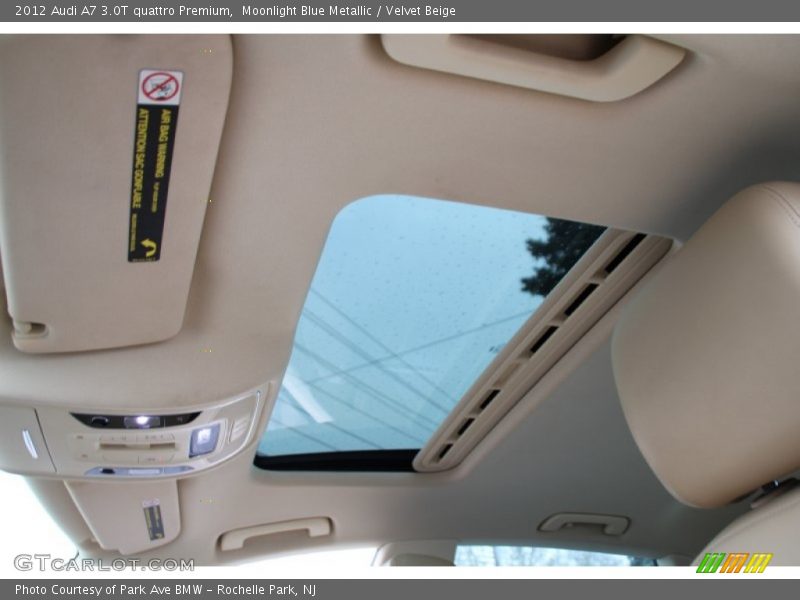 Moonlight Blue Metallic / Velvet Beige 2012 Audi A7 3.0T quattro Premium